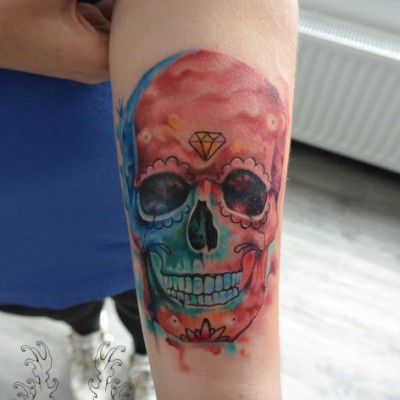 Tatuaj watercolor, Tatuaje bucuresti, tatuaje, tatuaj mana, tattoo